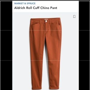 Cotton brown/rust pants, Market and Spruce size 6